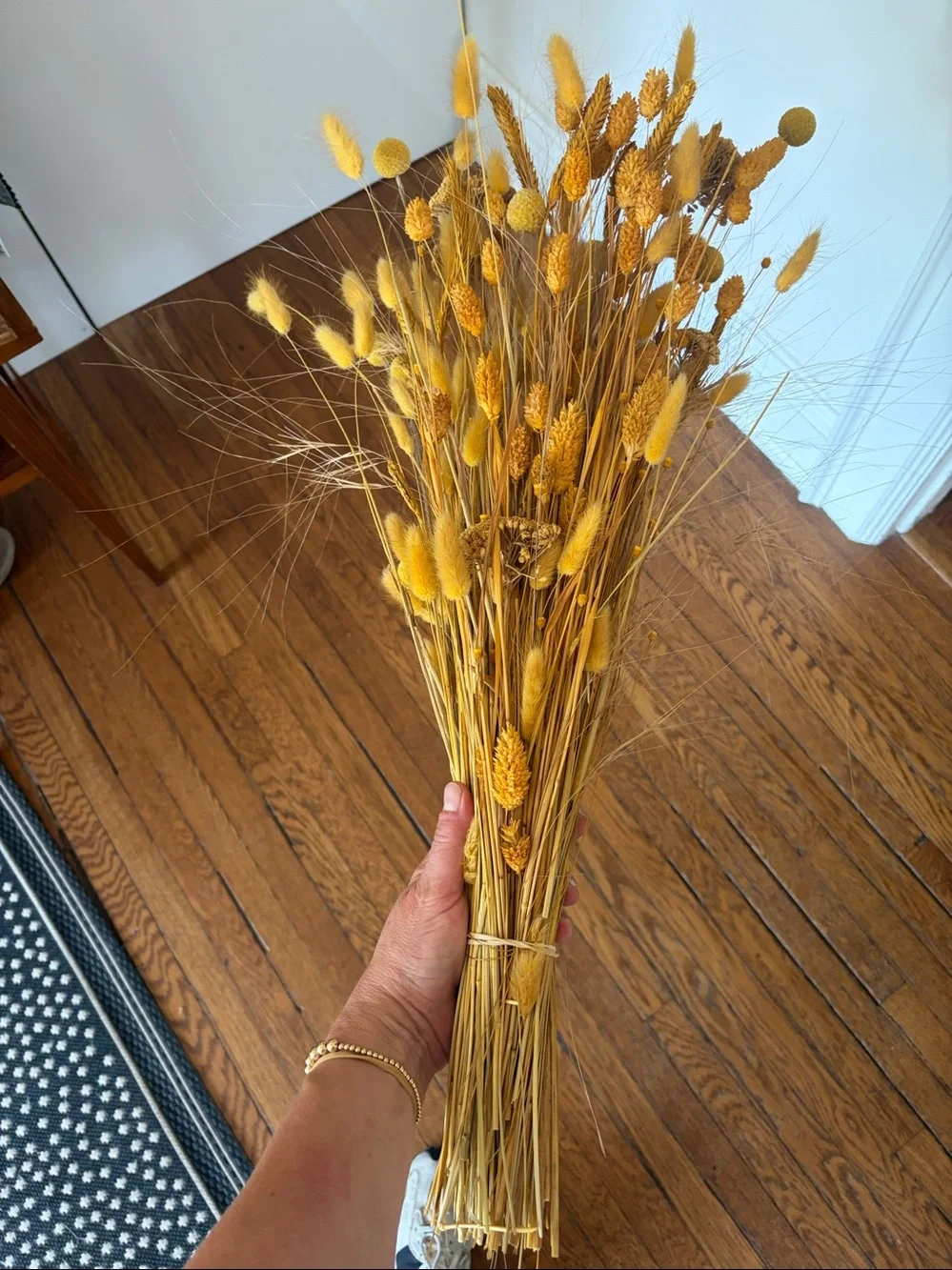 Dried grasses and Flower bouquet- Yellow